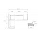 LD-39 : โซฟารูปตัวแอล หุ้มผ้าลาย/หนัง PD