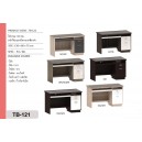 TB-121 : โต๊ะคอมพิวเตอร์ 120 ซม. ท็อปกระจกสีชา