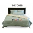 MD-001B : ผ้าปู MICRO TOUCH (ผ้า NANO) 6 ฟุต สูง 12 นิ้ว 5 ชิ้น ลาย MD-001B